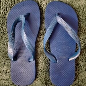 HAVAIANAS Blue Flip Flops Sandals Shoes Women's Size 4/5